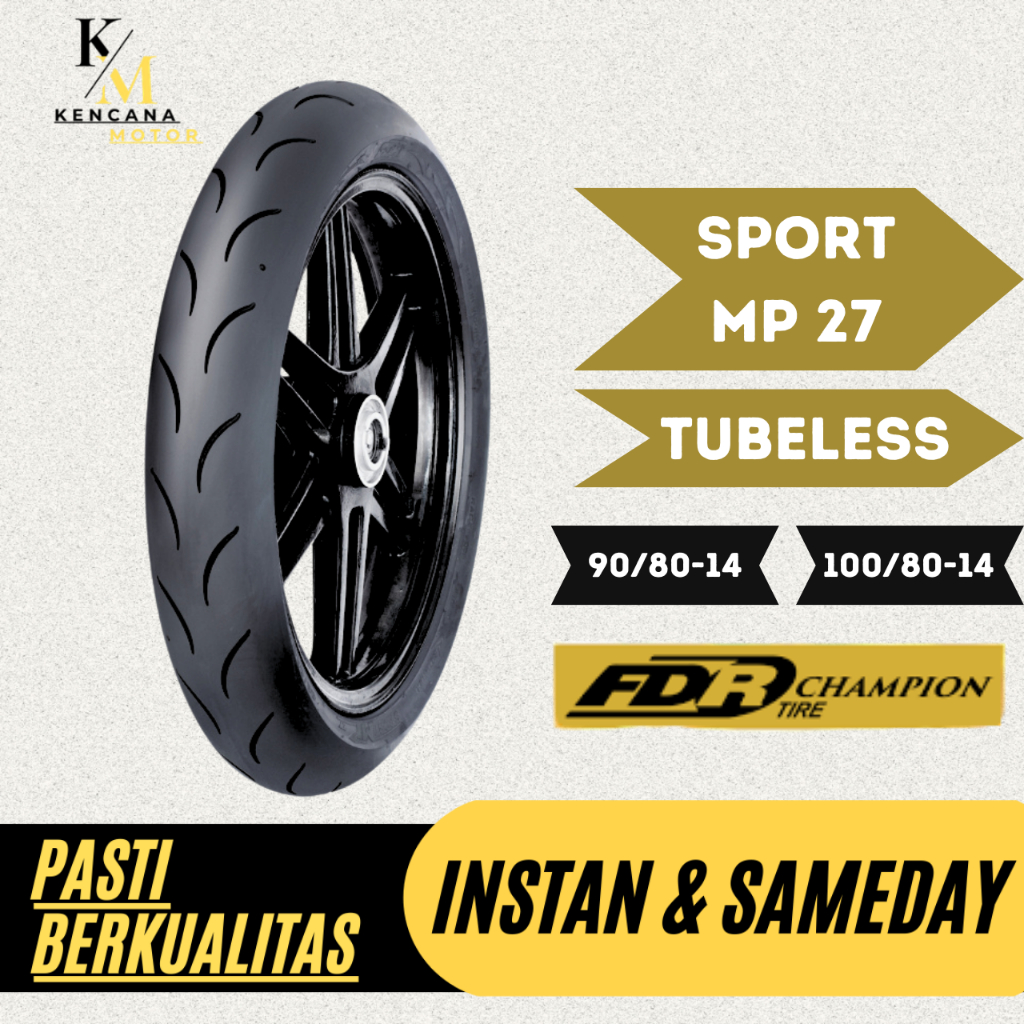 FDR Ban Luar FDR Sport MP27 90/80 100/80 Ring 14 Tubeless Soft Compound