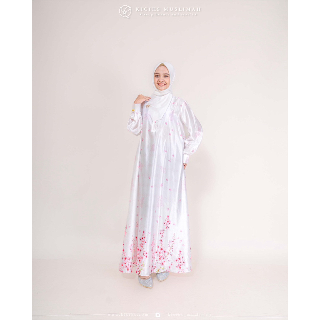 KICIKS MUSLIMAH - READY SAKURA DRESS WHITE