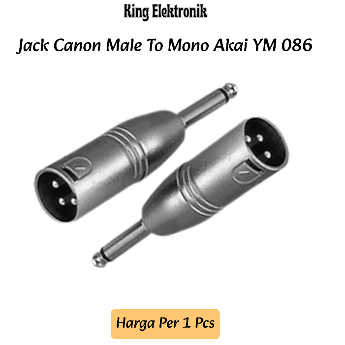 XLR Male To Jack Toa Mono Jack Canon Male To Jack Toa Akai 6,5 Mono Lidge YM 086