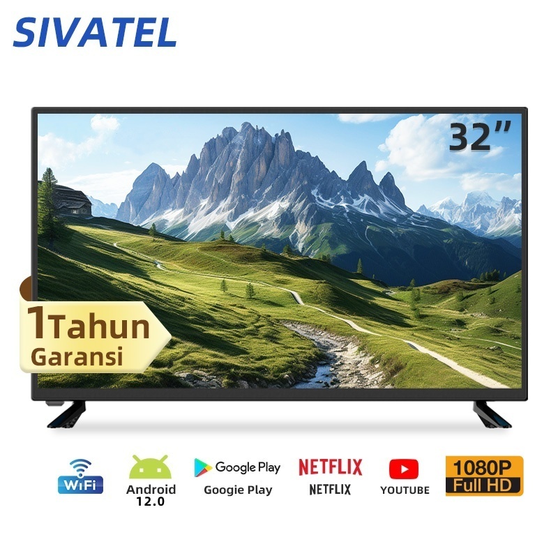 Sivatel Smart TV 32 inch FHD Digital TV Android 32 inch LED Televisi