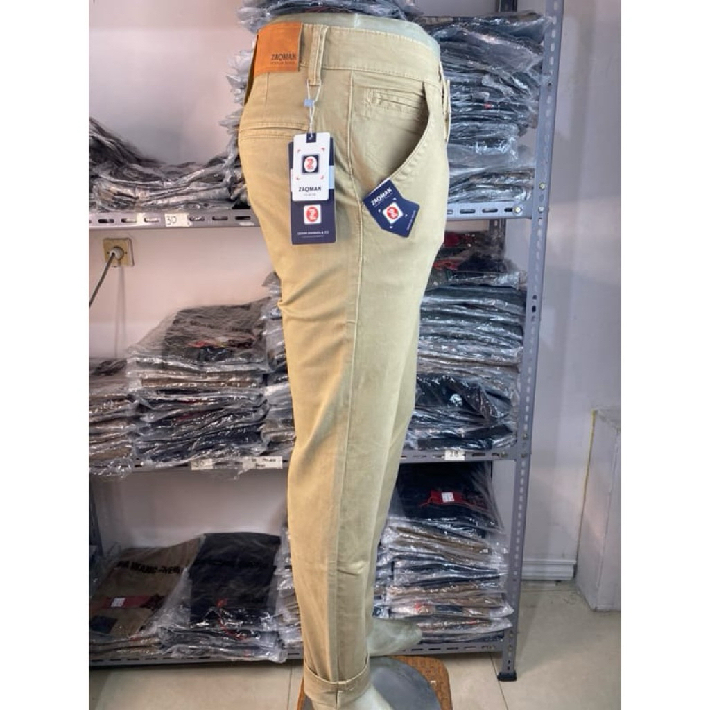 Cinos NTF/ZAQMAN ORYGINAL Slimfit - Celana Panjang chino terlaris/Katun twill impor Streets premium/