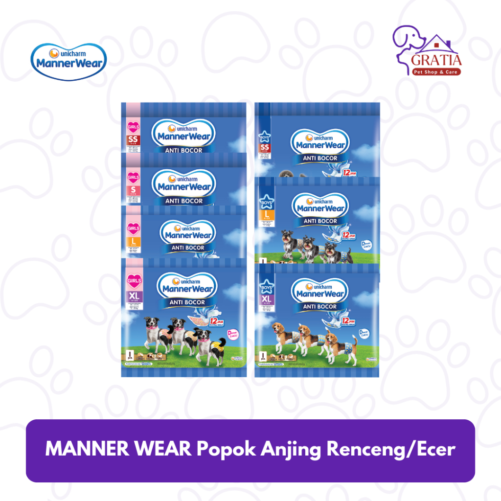 UNICHARM Manner Wear Popok Anjing Ecer