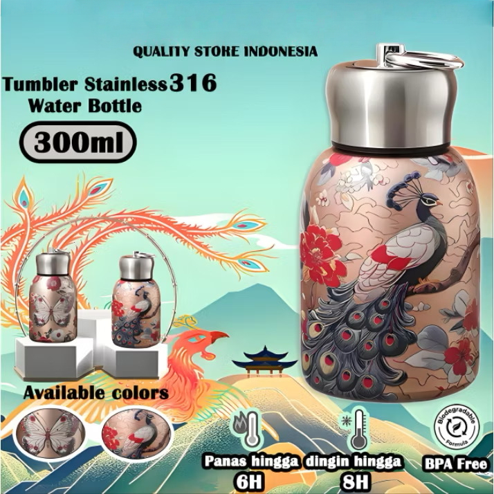 COD-Mini Termos 304 Botol Minum Stainless Steel Tumbler Tahan Panas Dingin 300ML Termos Air kopi por