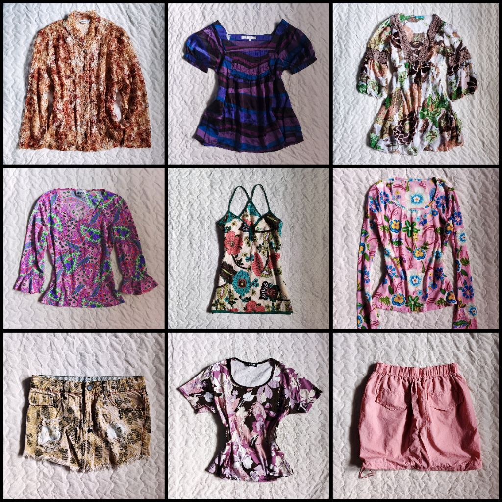 ALL ITEMS 65k [UPDATED 02.03] | Y2K, 2000s, coquette, goth, morikei, fairy, fitted top, floral, cami