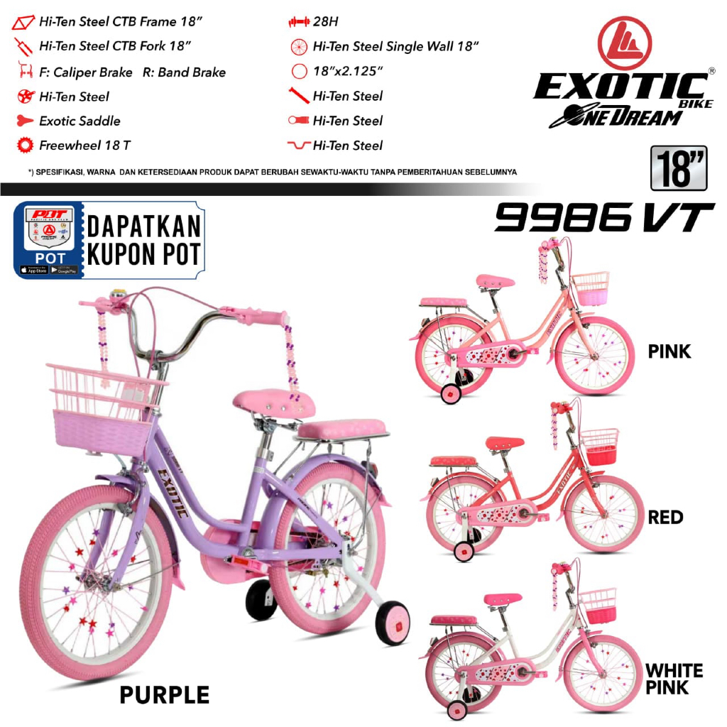 (TERMURAH) Mini 12 16 18 wimcycle exotic 9986 clara nirmala yuna neo zoo panda & giraffe bugsy balit