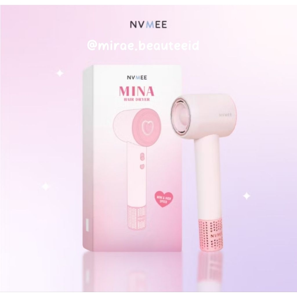 NVMEE - Mina Hair Dryer Mini Low Watt | Catokan Curly Otomatis VIRGO PORTABLE | Taurus 32 mm | Libra