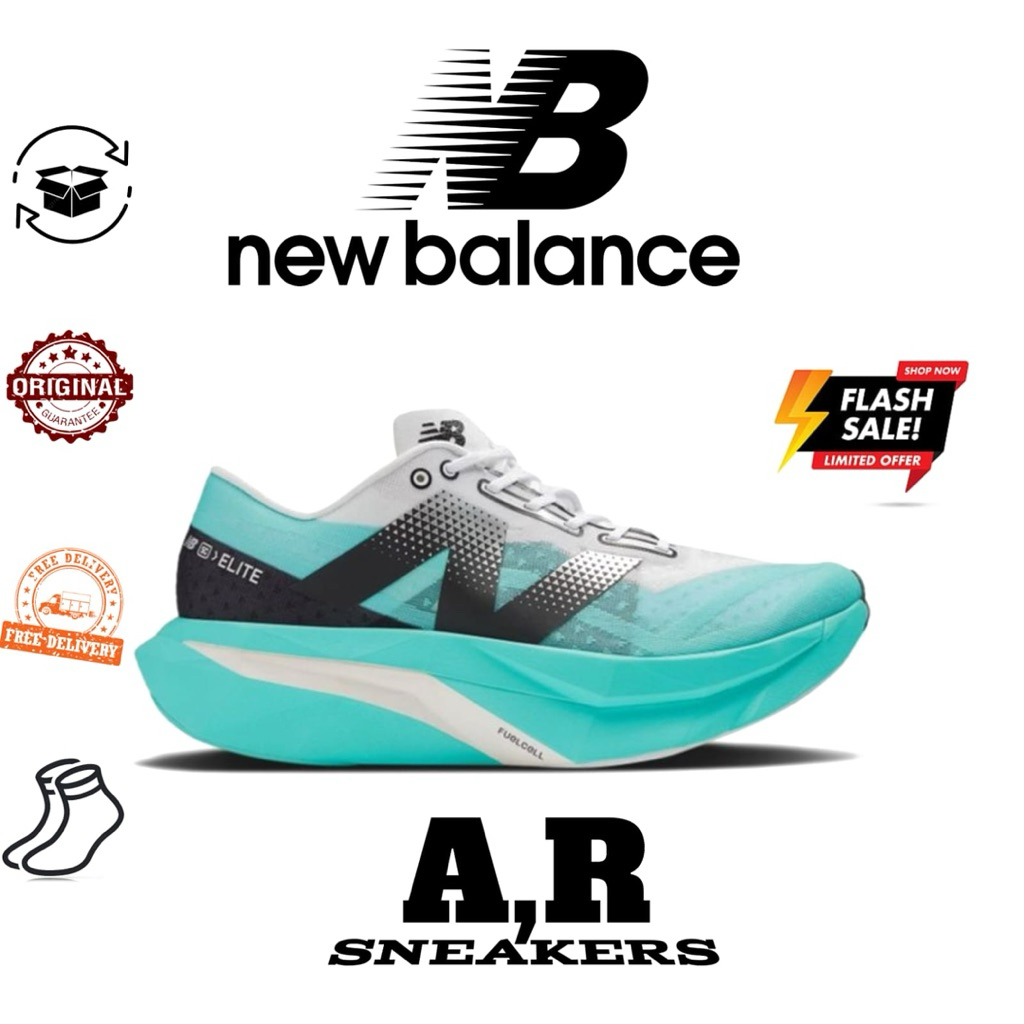 Running Shoes New Balance Fuelcell Sc Elite V4 White Blue Original