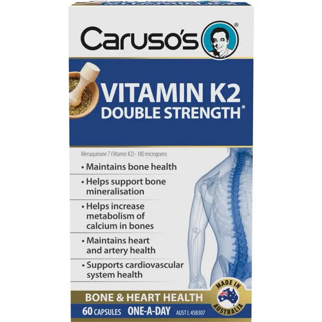 Carusos Vitamin K2 Double Strength 60 Capsules