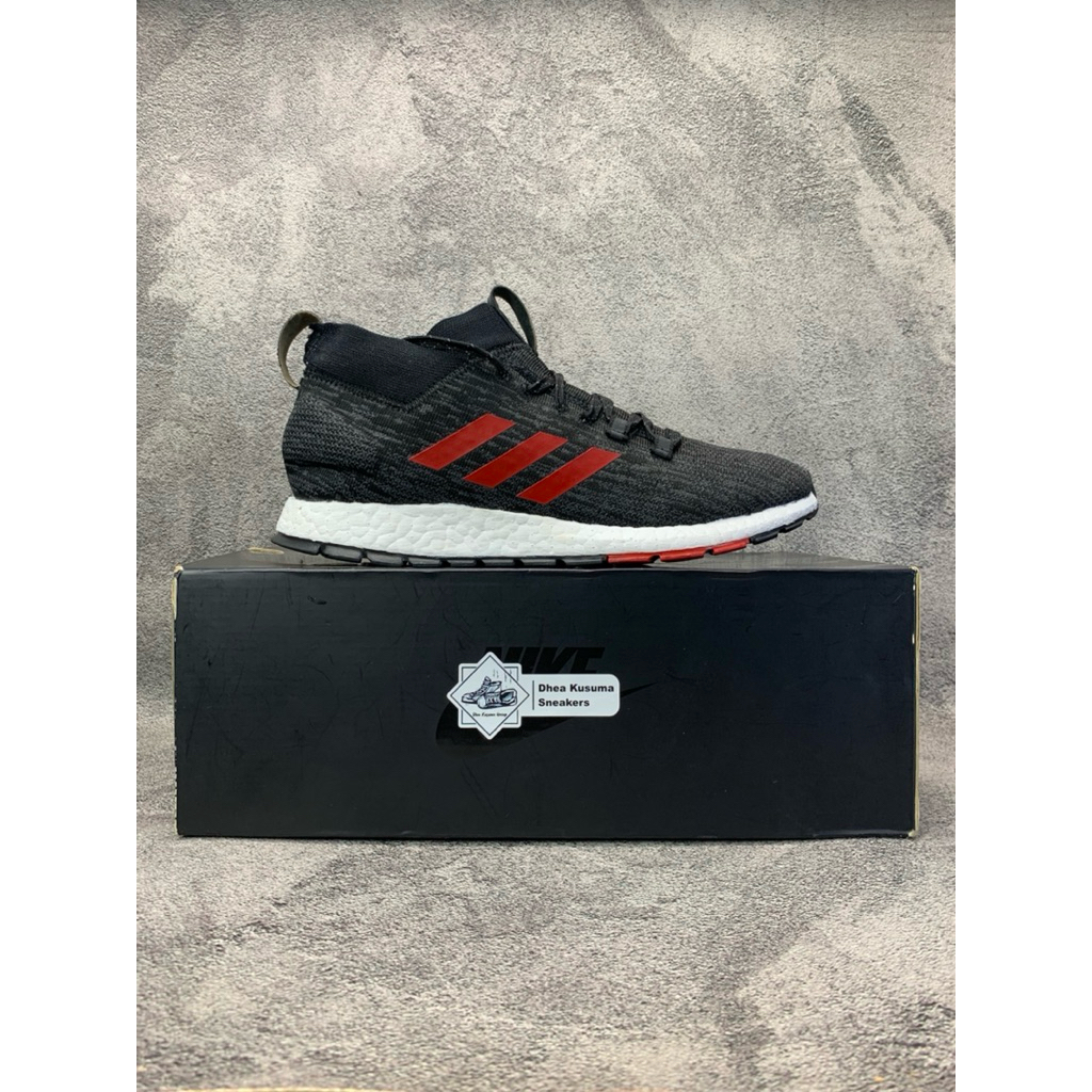 Sepatu Second  Adidas Pureboost RBL Hitam Merah  Size 41 1/3 Insole 26 cm  Original Guarantee 100%