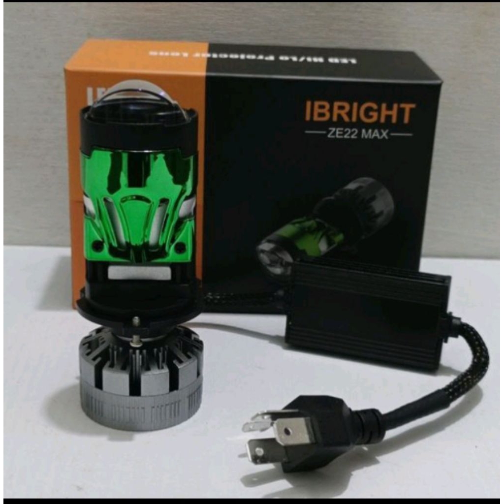 MINI BILED PROJECTOR H4 IBRIGHT 22MAX DOUBLE  HIGH BEAM EXTERNAL CAHAYA 3WARNA