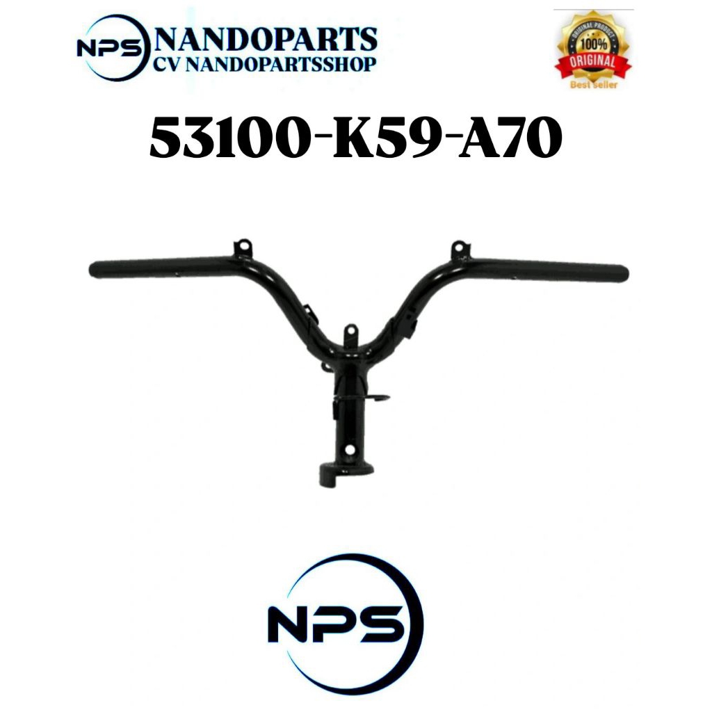 Pipe Comp Steering handle Stang Stir Honda Vario 125/150 Led New Gen 1/2 Original AHM (53100K59A70)