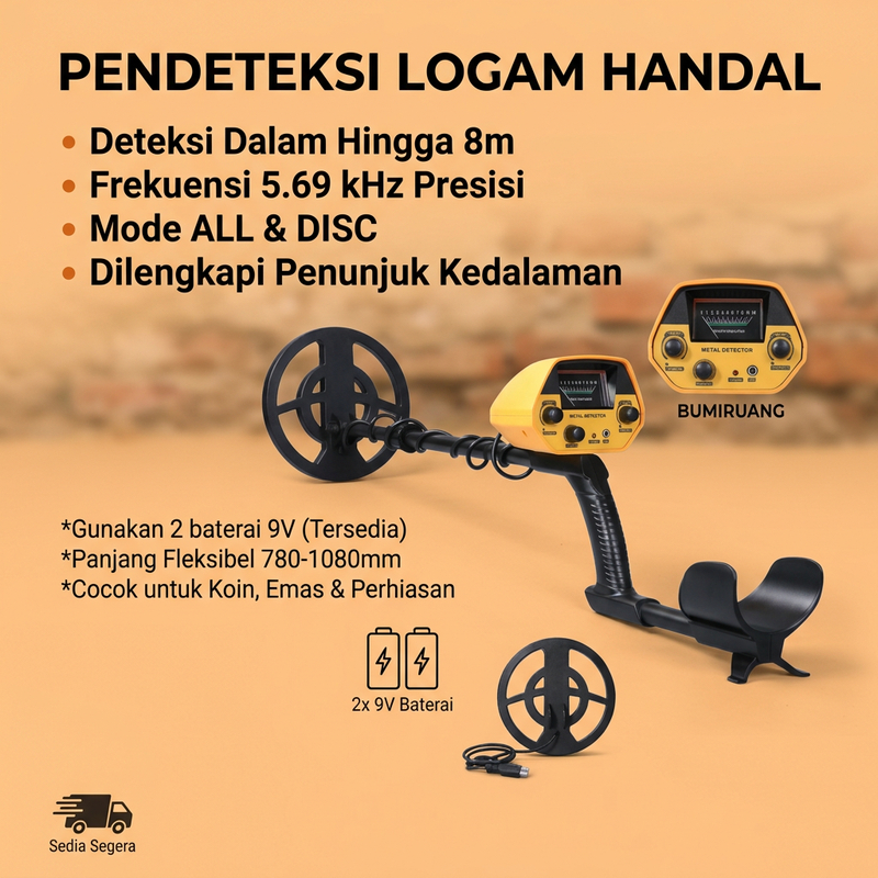 Detektor Emas Asli Ruangan Genggam Kedalaman Maksimum 8 M Panjang Disesuaikan Sensitivitas Tinggi Mo