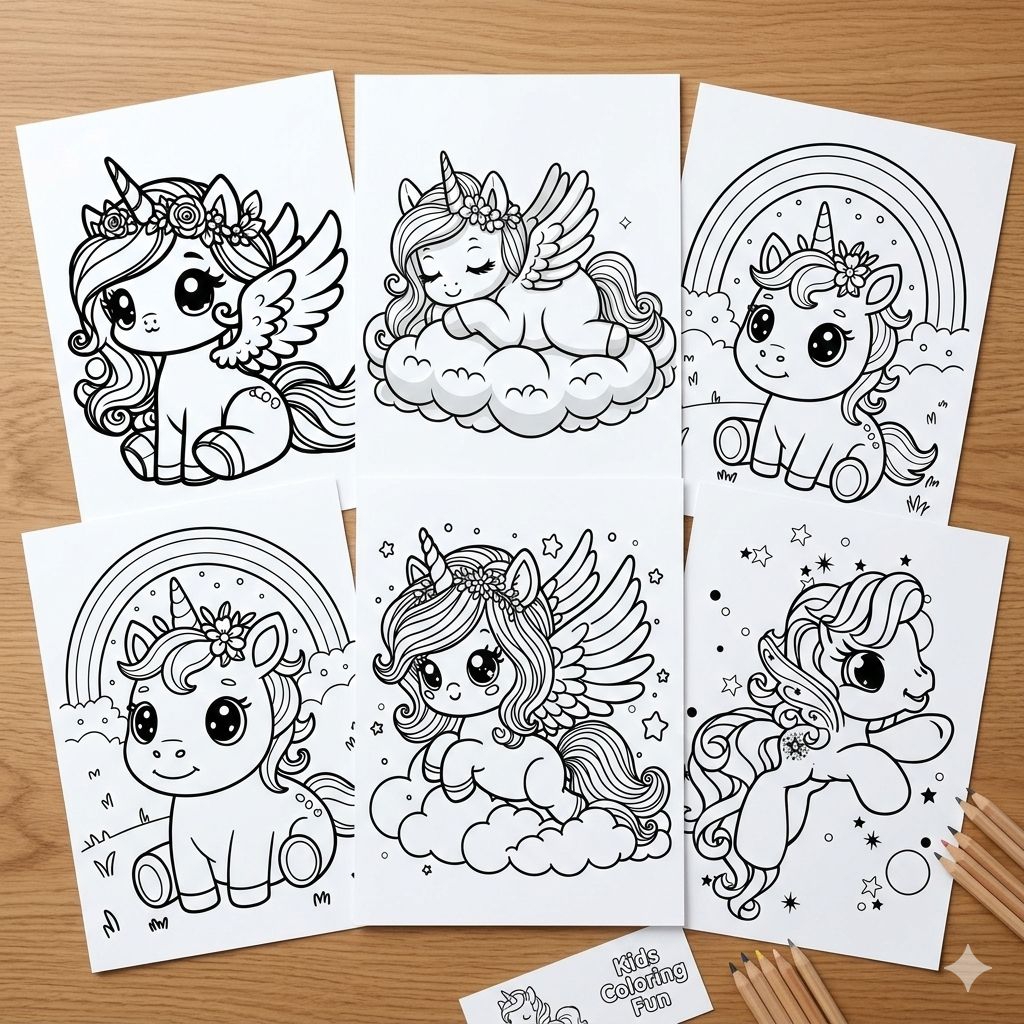 Gambar mewarnai unicorn,mewarnai little pony, kudapony