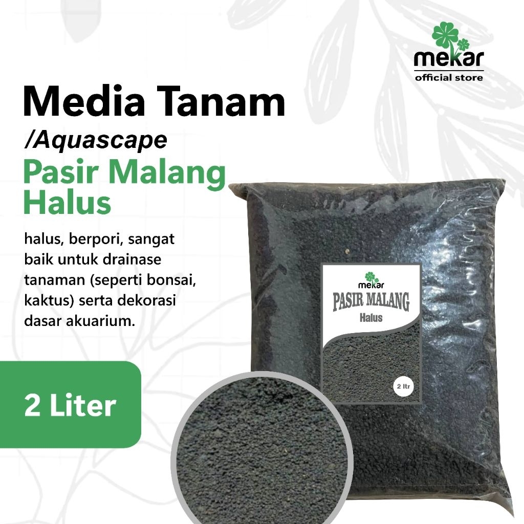 Mekar - Pasir Malang Halus ( Lava Rock ) Media Tanam & Aquascape ( 2 liter )