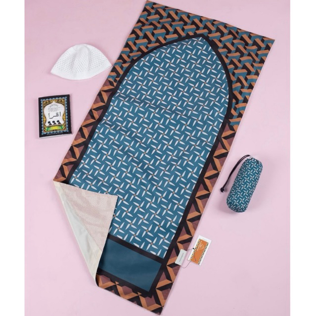 [LITTLE KASHMEER] Sajadah Anak With Pouch | Sajadah Travel | Sajadah Anti Slip | Sajadah Printing | 