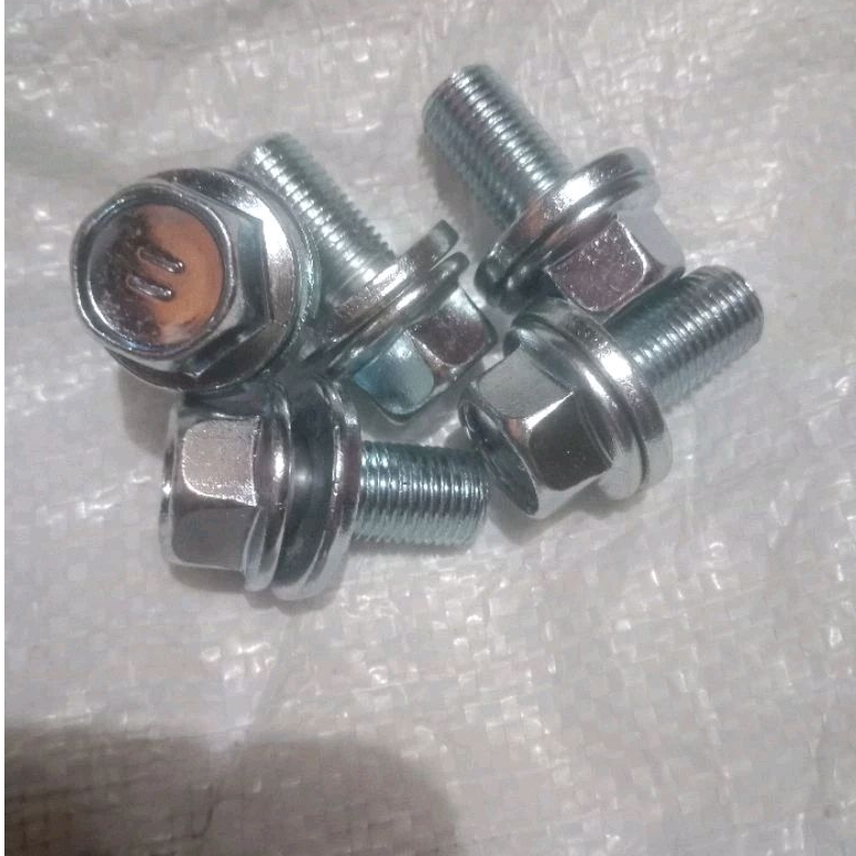 BAUT 17 / M12X22 / RING PLAT ANTI COPOT/ DRAT HALUS PITCH 1,25/ MARKING GARIS 2