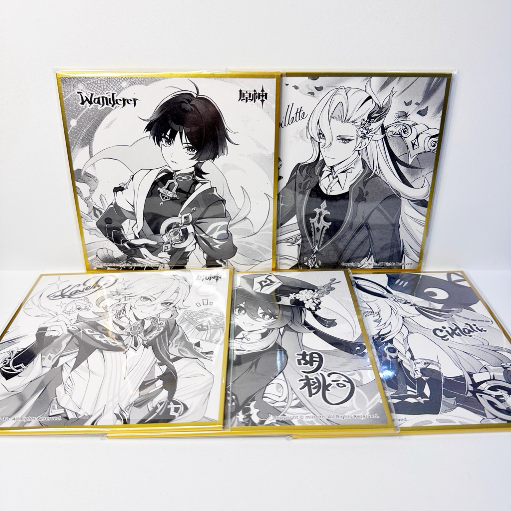 [Genshin Official Merch] Genshin Fes 2026 Shikishi - Wanderer, Neuvillette, Kaveh, Hutao, Citlali