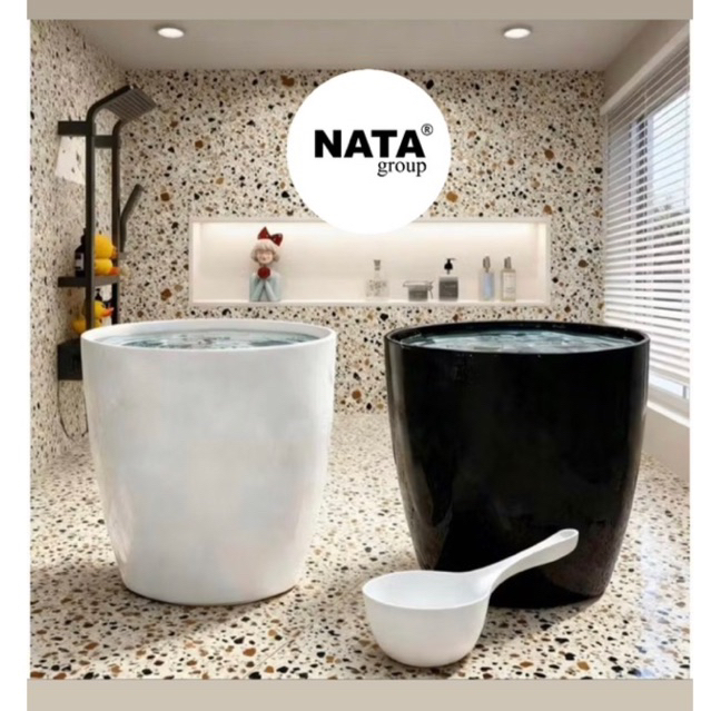 Bak Mandi Teraso Putih Hitam Bak Terazzo Aesthetic Bak Air Minimalis Bak Modern Gentong Teraso Mode 
