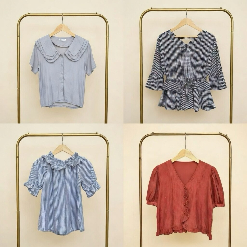 ATASAN WANITA BLOUSE / KEMEJA LENGAN PANJANG / LENGAN PENDEK