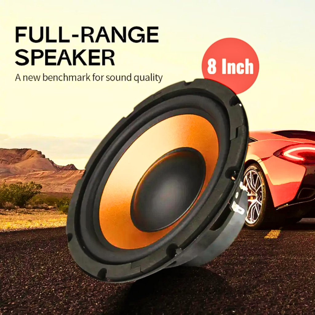AUTOMOTO Speaker Mobil Subwoofer 8 Inch Strong Bass Shock Magnetic Steel - AM81
