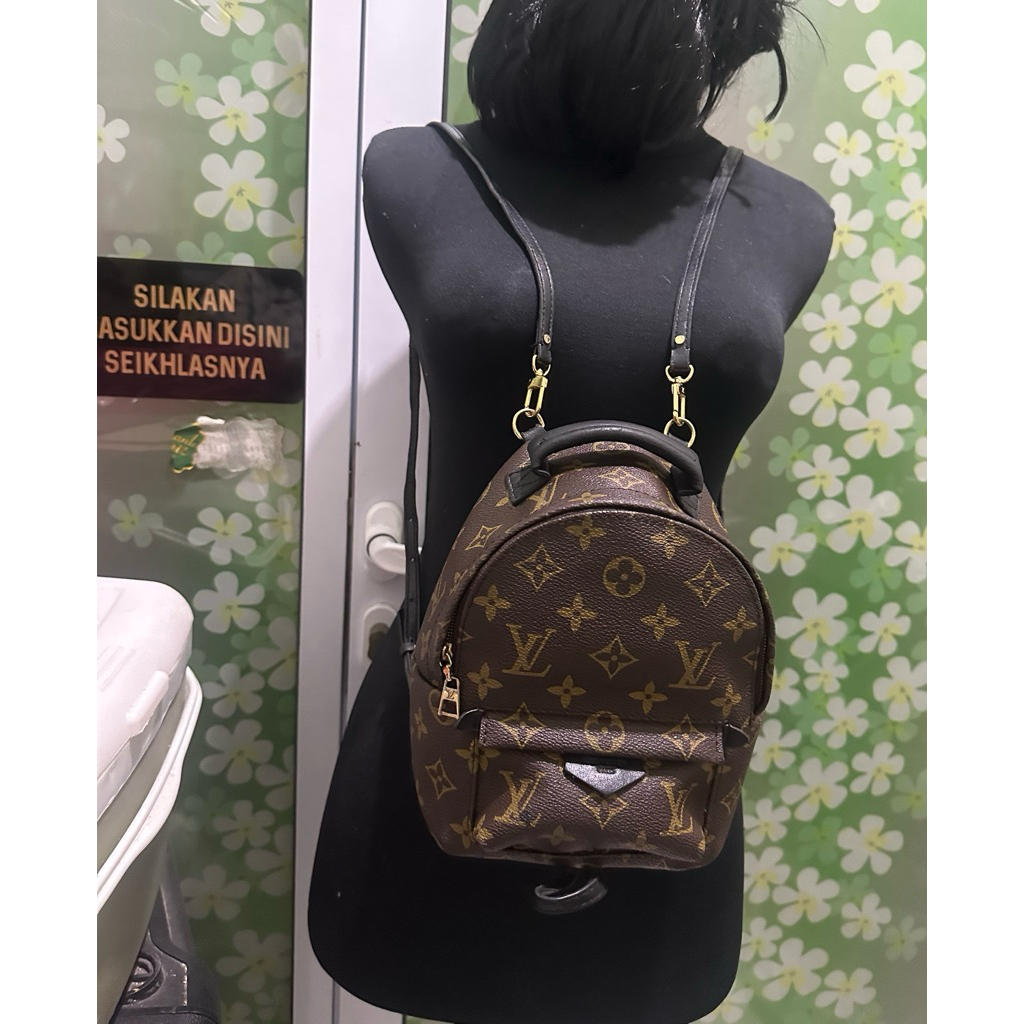 preloved tas LV (B) Louis Vuitton Palm Springs Mini Backpack