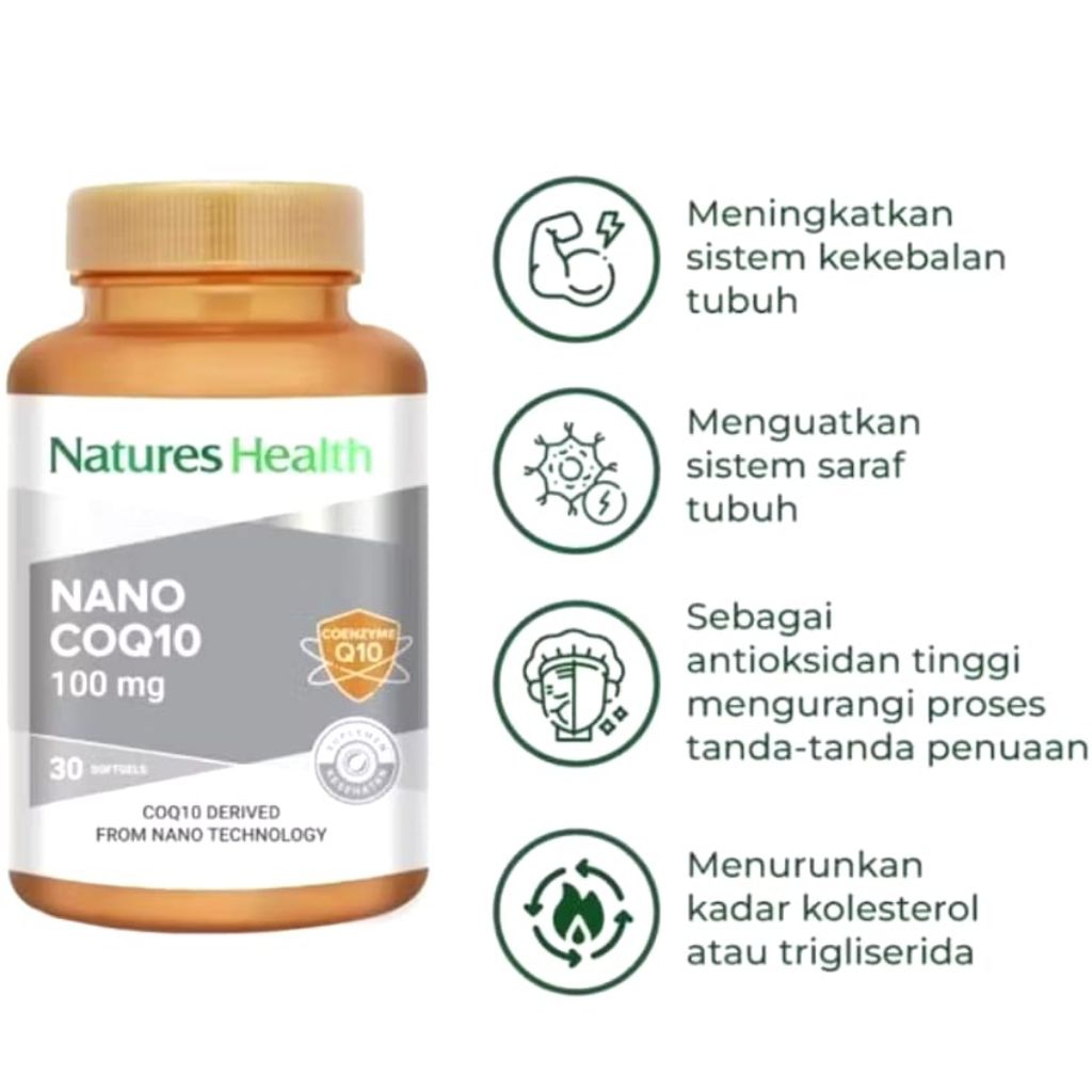 natures health nano COQ10 terbaik originalQ10 30pcs softgel