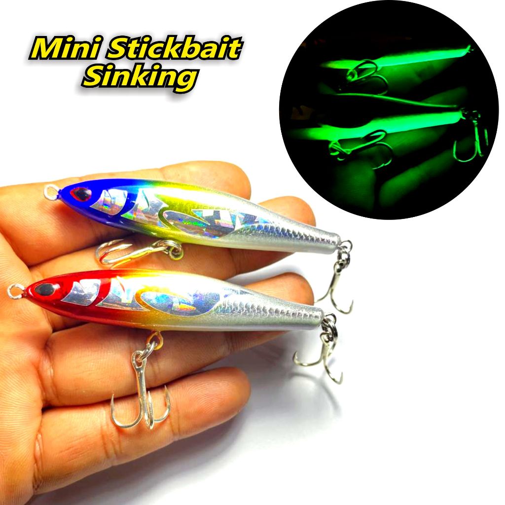 Mini Stickbait Sinking 8cm 18gr Umpan Casting Laut Kolam Lure Minnow Tenggelam