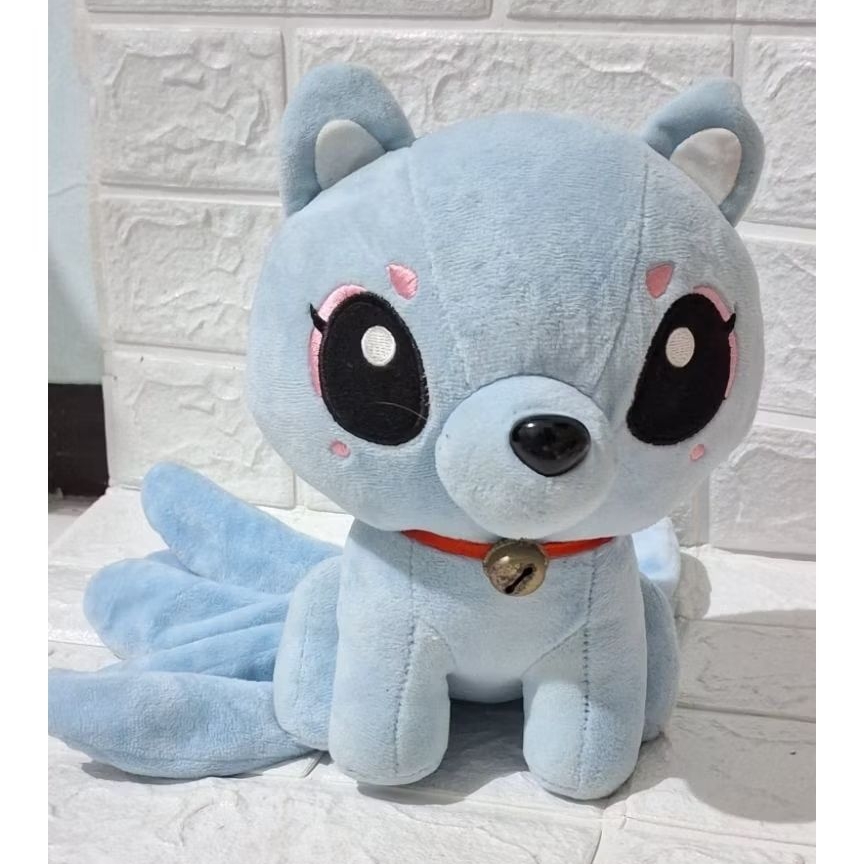 boneka rubah ekor sembilan nine tails gumiho putih kucing putih ekor banyak ekor sembilan 9