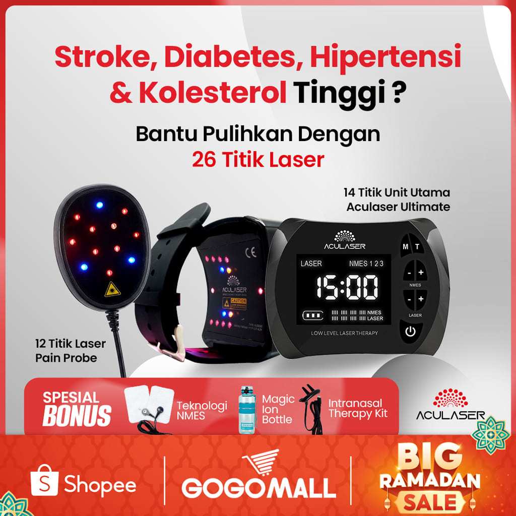 ACULASER ULTIMATE - 26 Titik Laser Terapi Pemulihan STROKE & PASANG RING JANTUNG - 14 Titik Laser Al