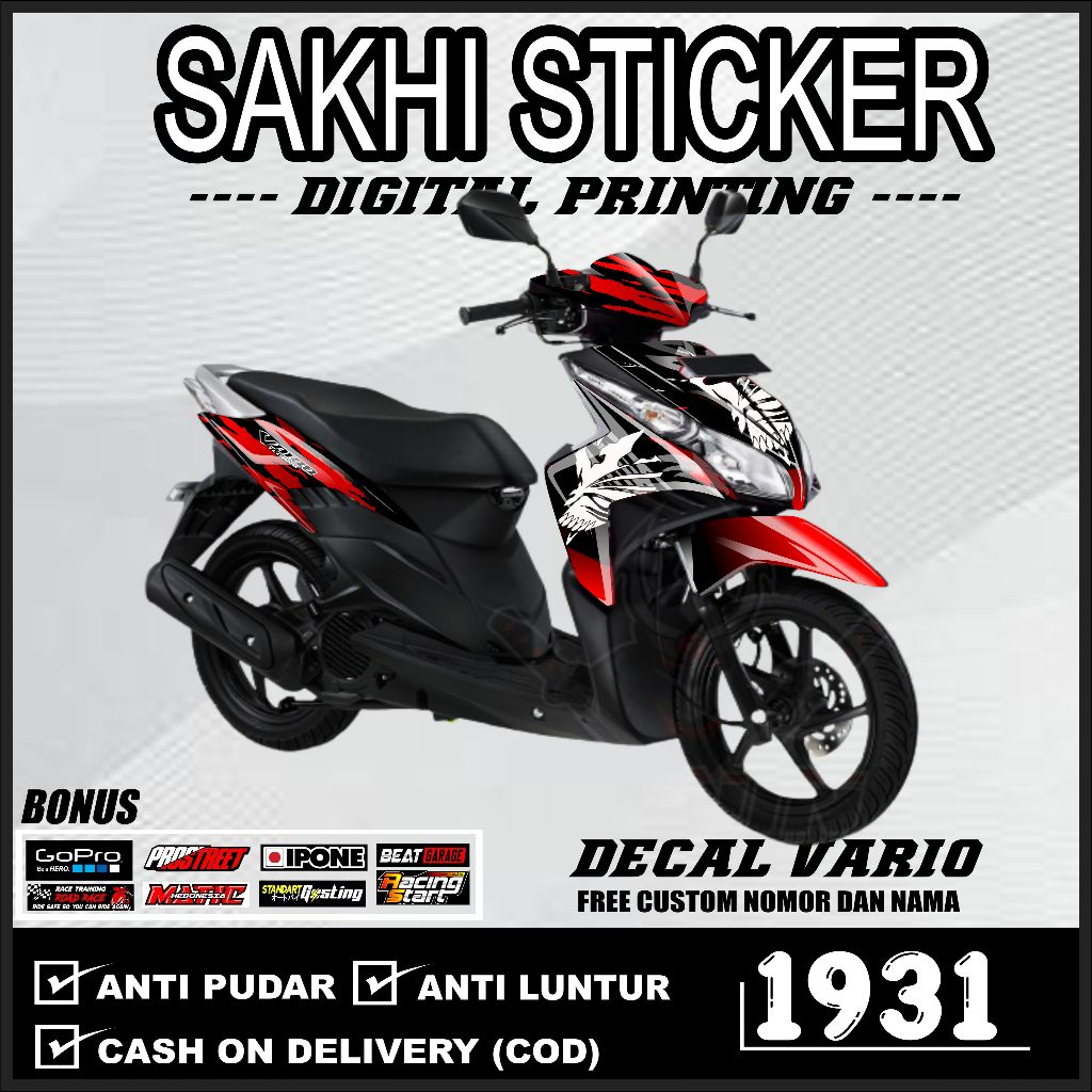 1931 sticker decal motor aksesoris motor vario techno 110 fullbody (cod)