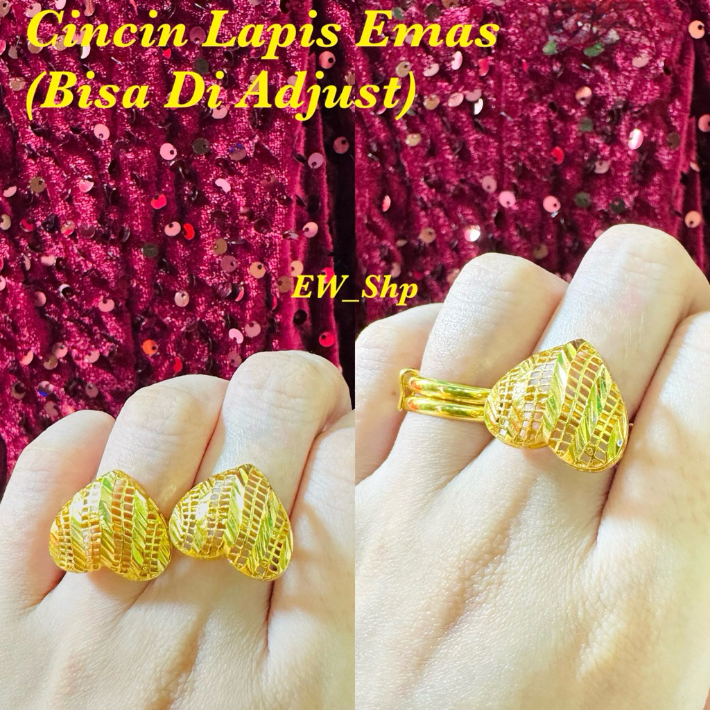 cincin love lapis emas