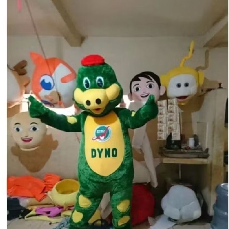 kostum badut karakter dino