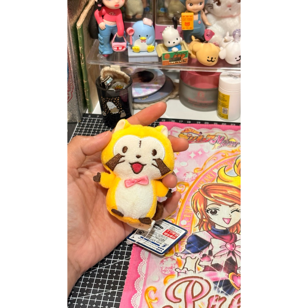 Racoon Rakun Rascal doll plush keychain
