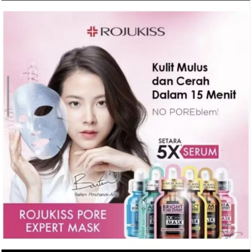 ROJUKISS Premium 5X Serum Mask 25ml | Sheet Mask | KOREAN MASKER WAJAH