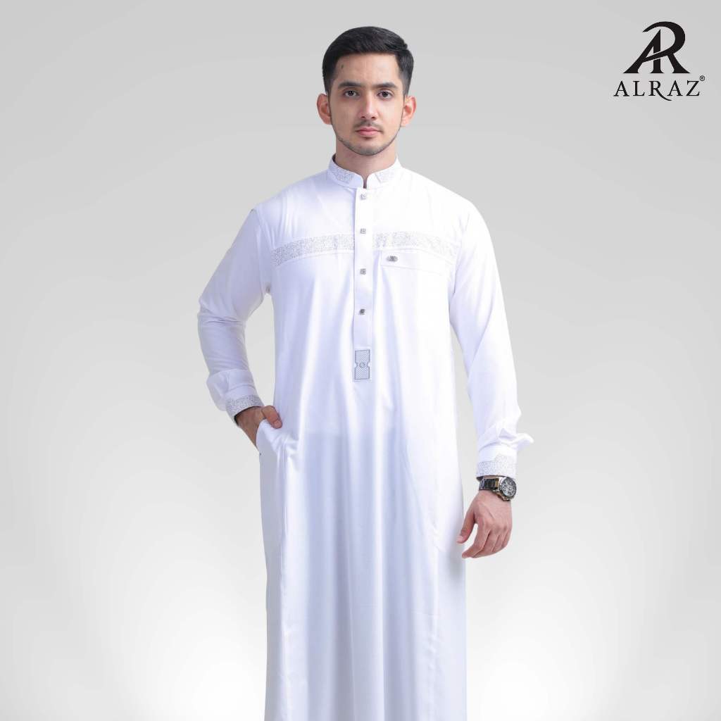 ALRAZ Thobe Bordir Lengan Panjang Hamzah 6062