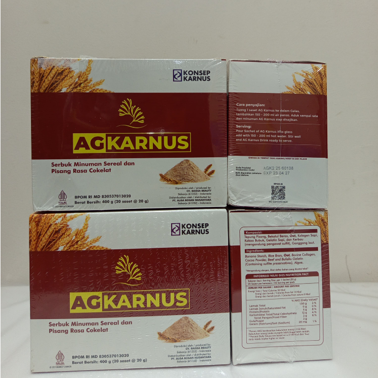 ALGA GOLD – Sereal Pisang & Kolagen AG Karnus, Kemasan Baru