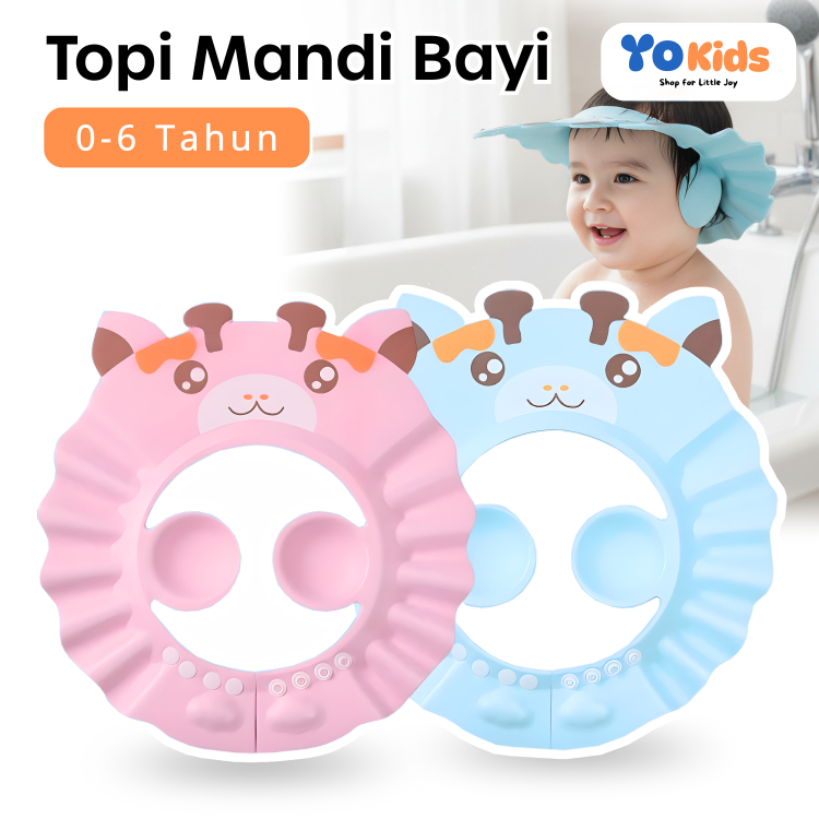 Shower Cap Bayi Anti Air Pelindung Kepala Bayi Topi Keramas Anak Topi Keramas 0 6 Tahun