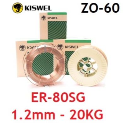 Kawat Las Mig 80SG 1.2mm ZO-60 KISWEL ER80S-G 1,2mm 20KG