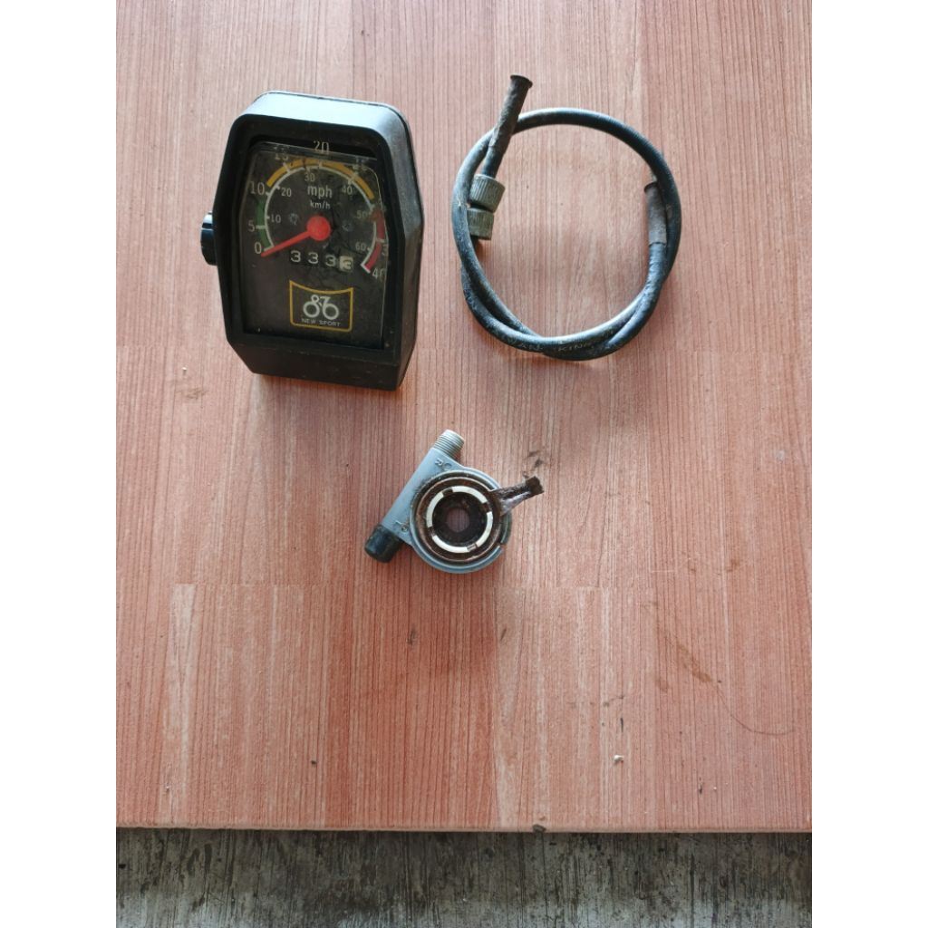 speedometer sepeda balap jadul plus kabel nos