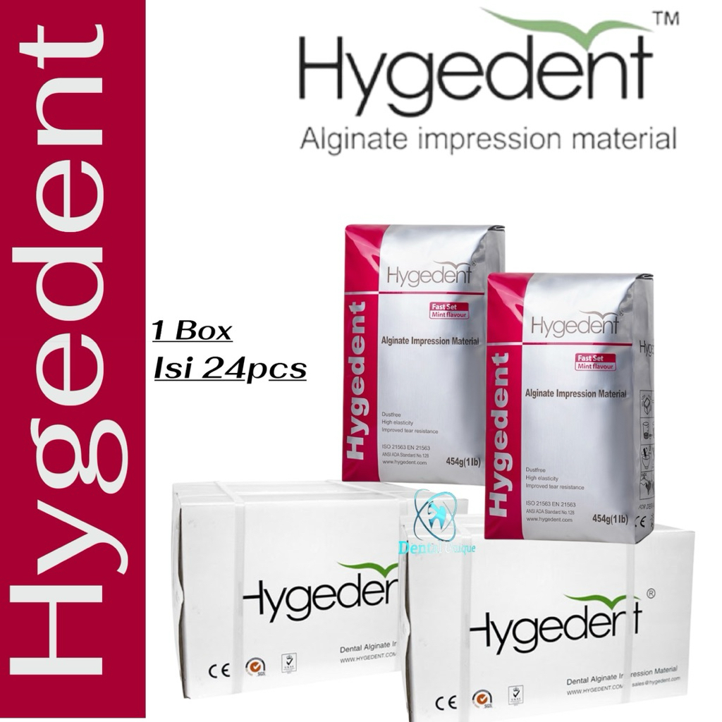 Alginate Hygedent (paket 1 Box/kardus) isi 24 Sachet