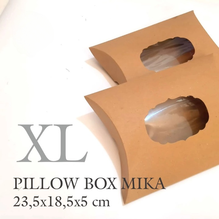 Box Mika Box Jilbab Box Packaging Souvenir 23.5x18.5x5 Cm Coklat Kraft