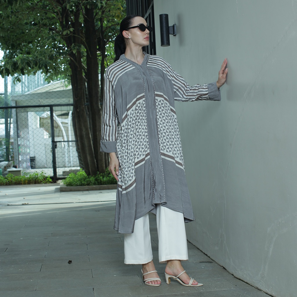 Batik Huza - Dress Eshika - Dress Midi Batik Wanita