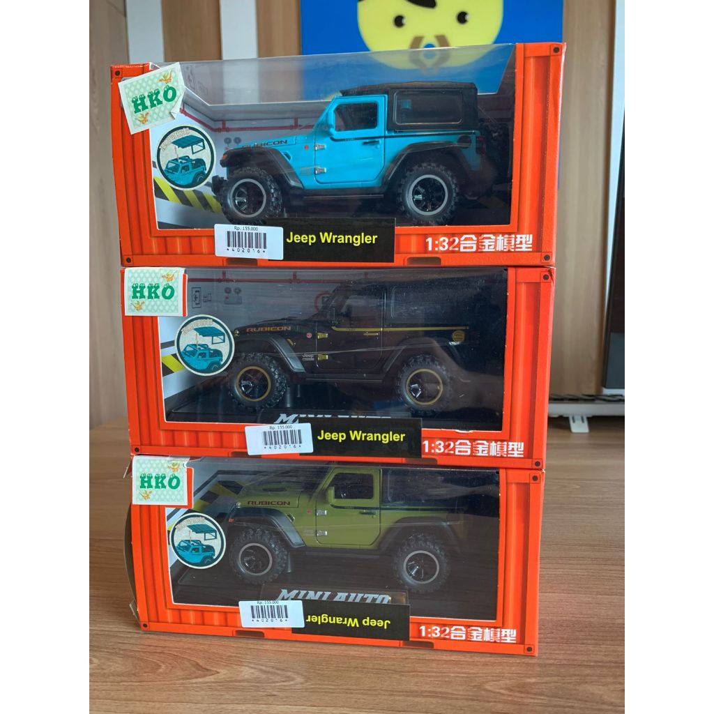 Diecast Mobil Jeep Wrangler Rubicon Pullback Lampu Suara 1:32 CZ09