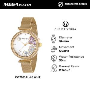Jam Tangan CHRIST VERRA CHRIST VERRA Wanita Original CV 71614L-45 WHT