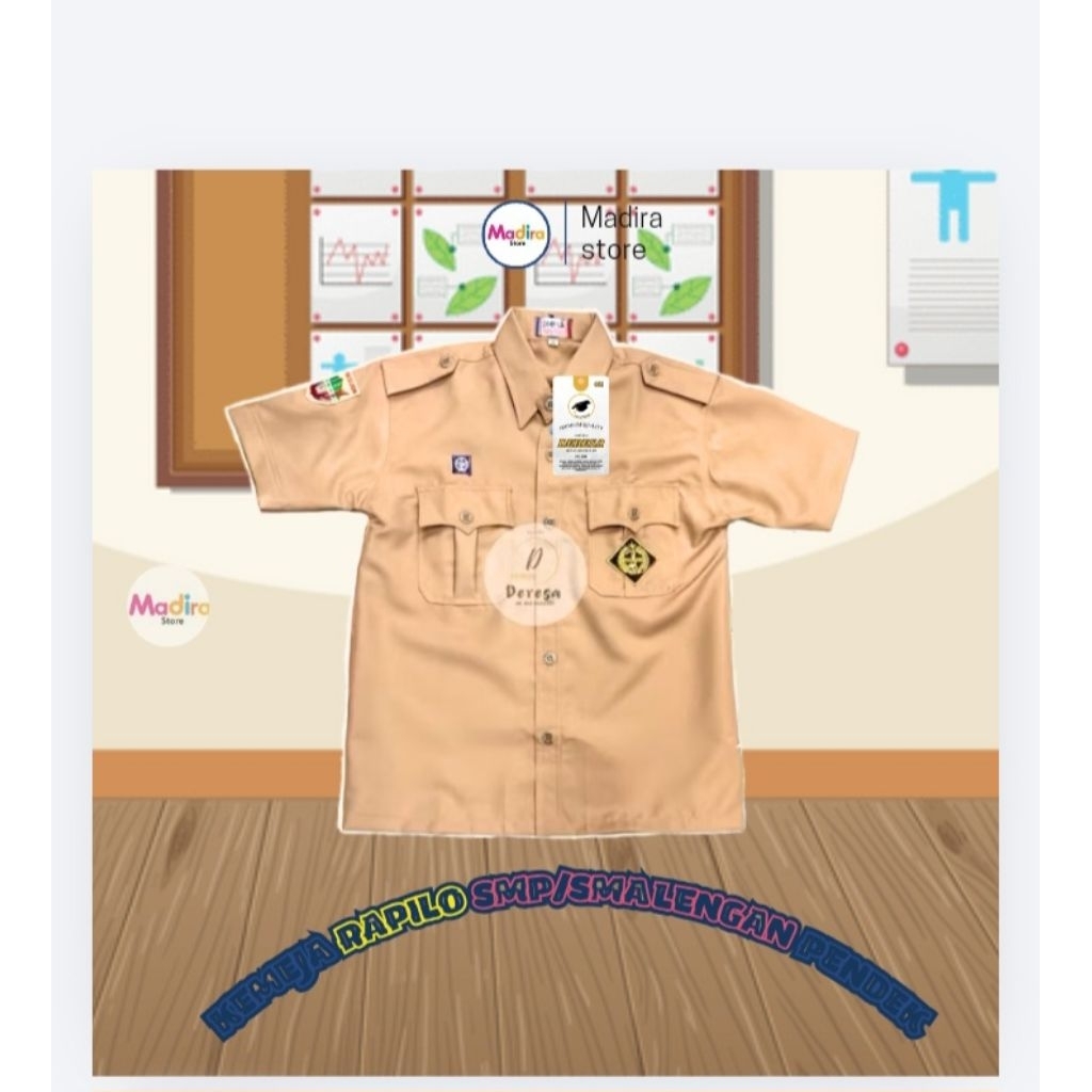 Kemeja pramuka rapilo smp/sma pendek