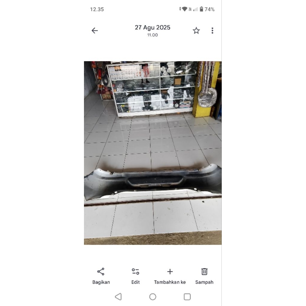 Bemper belakang Toyota Agya Ayla 2013/2015