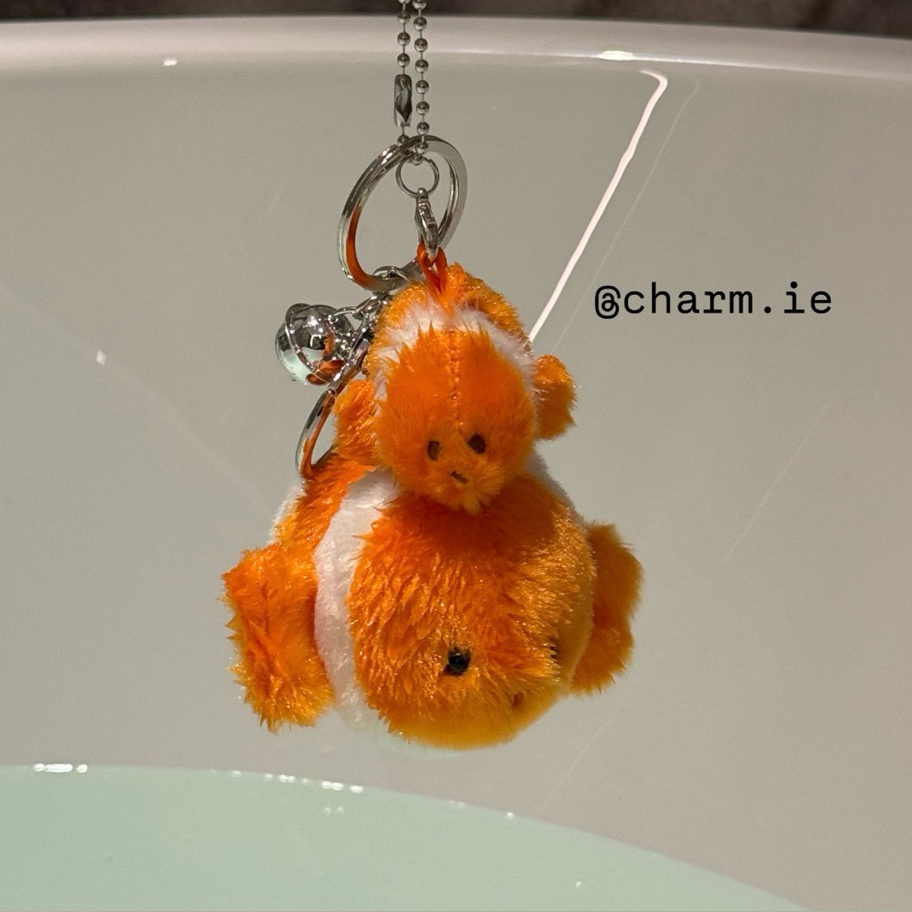 Charmie | Magnet Nemo and Mini Bag Charm Cute Gantungan Tas Lucu Keychain Clown Fish Ikan Gari Garis