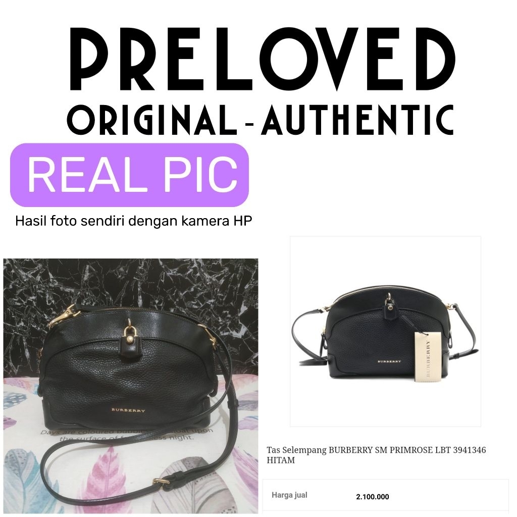 CUCI GUDANG preloved original tas branded Burberry ( NEGO )