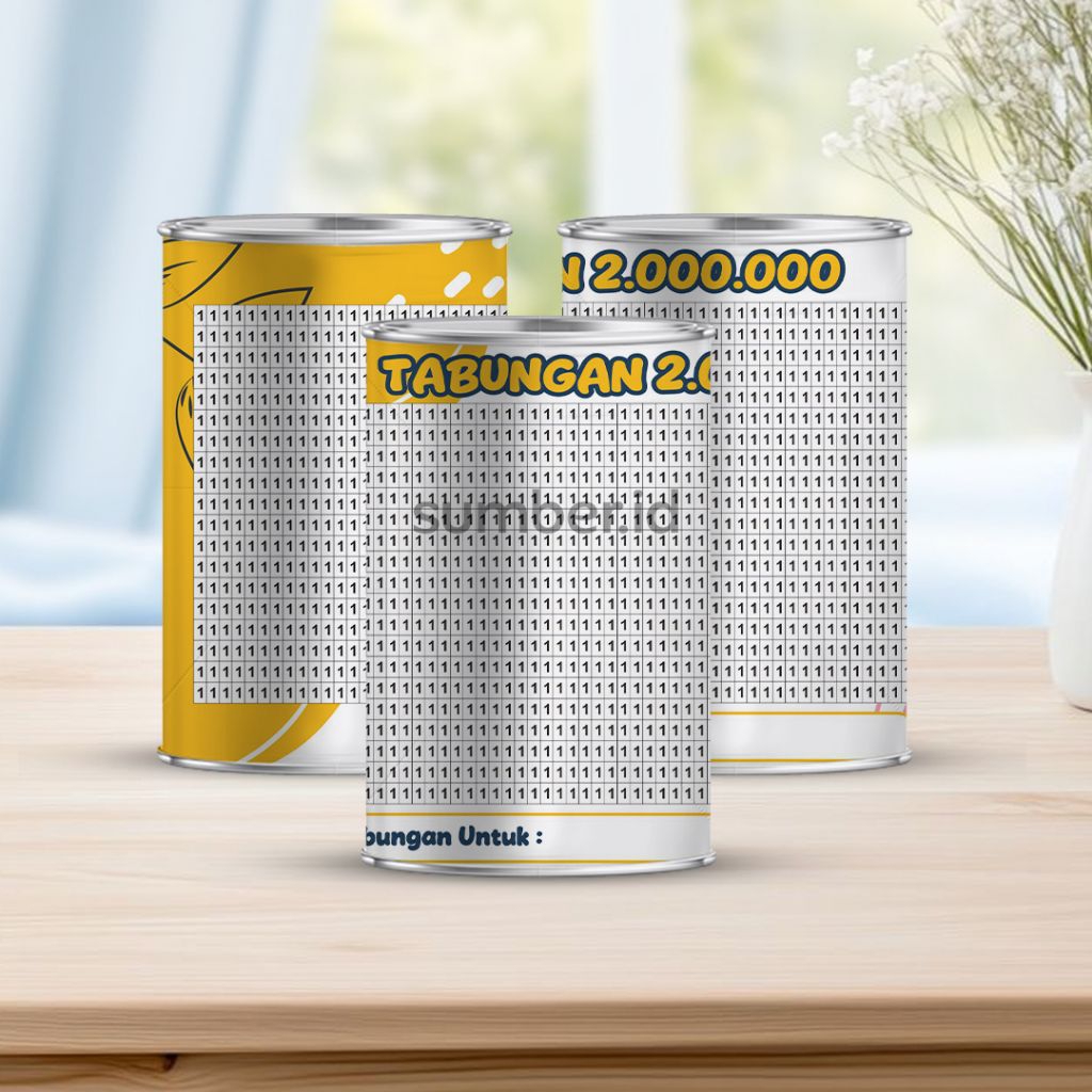 Celengan target 2juta pecahan 1RIBU permanen buka tutup tabungan mini 1K GET 2JT ukuran 10 cm x 8 cm