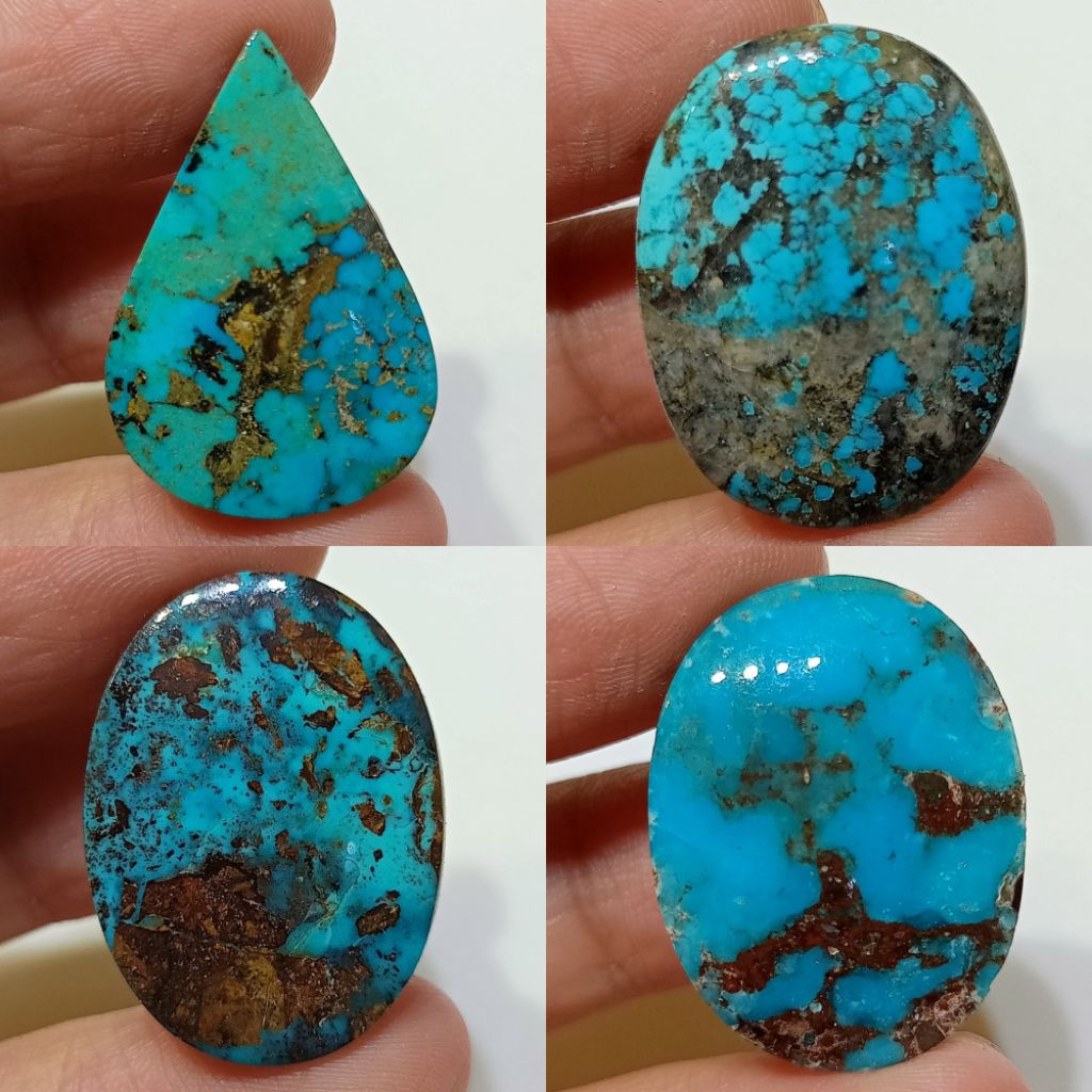 natural batu pirus Persia biru asli kualitas terbaik
